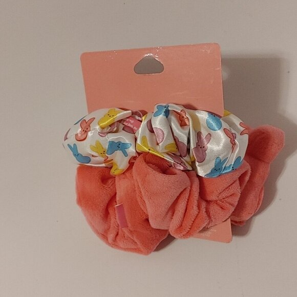 ADORABLE Peep's Scrunchies Multicolour Marshmallow Peeps Hair Towel Look - Picture 3 of 5